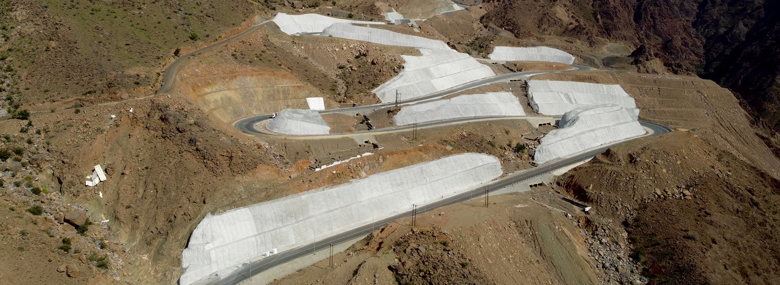 Slope Protection at Al Khad Sham, Sohar using ConstruckSlope Plus over an area of 74,100 m²